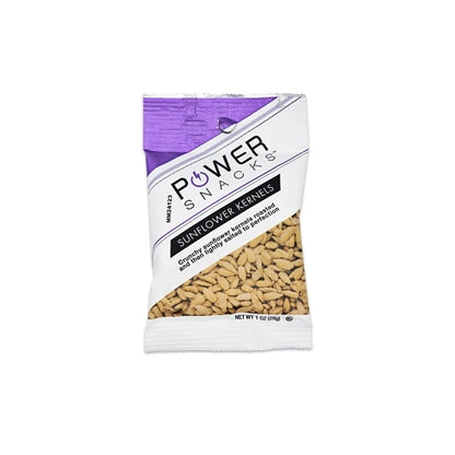 Power Snacks NUTS SUNFLOWER KERNELS OIL Roasted & Salted, 150 x 1 oz Case - Pantry Ingredients