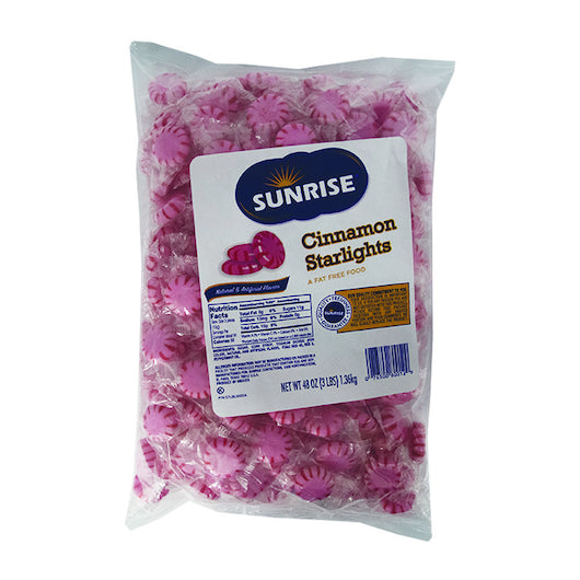 Sunrise Cinnamon Starlight Candy Cinnamon Starlight, 8 x 3 lb Case - Alternate product angle or state