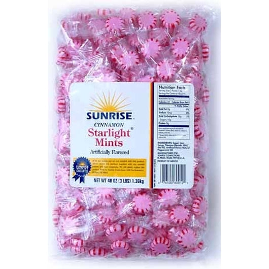 Sunrise Candy Cinnamon Starlight, 8 x 3 lb Case - Candy & Confections