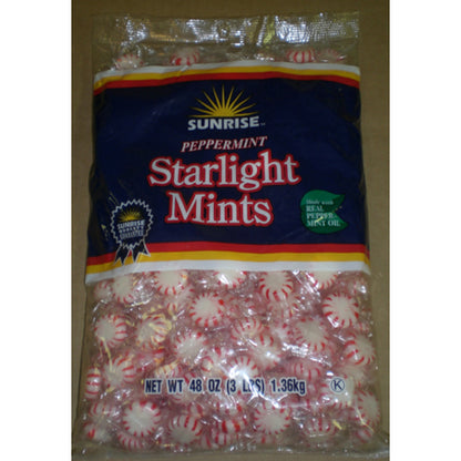 Sunrise Peppermint Starlight Mints, 8 x 3 lb Case - Candy & Confections