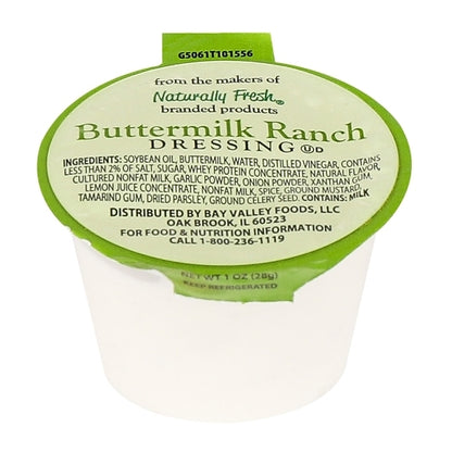 Naturally Fresh Buttermilk Ranch Dressing Single Serve Cups, 100 x 1 oz Case - Condiments & Sauces