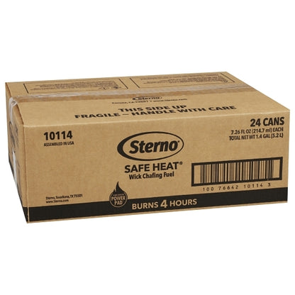 Sterno Four HOUR SAFE HEAT Wick CHAFING Dish FUEL W/Power Pad, 24 x 7.26 fl oz Case - DOT product image 6