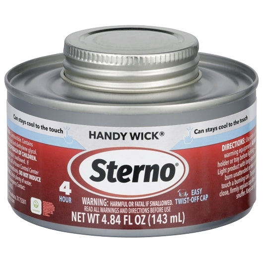 Sterno 4 Hour Handy Wick Twist Cap Chafing Fuel, 24 x 24 x 4.84 fl oz Case - Chafing Fuel & Catering Supplies