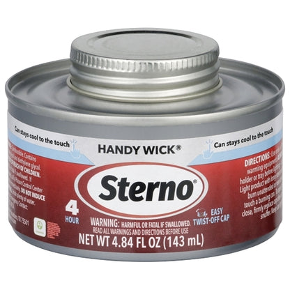 Sterno 4 Hour Handy Wick Twist Cap Chafing Fuel, 24 x 24 x 4.84 fl oz Case - Chafing Fuel & Catering Supplies