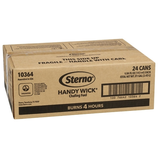 Sterno 4 HOUR HANDY WICK TWIST CAP CHAFING FUEL, 24 x 24 x 4.84 fl oz Case - DOT product image 6