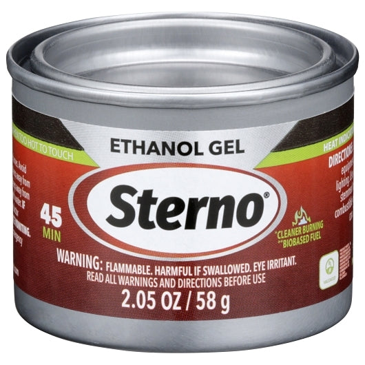 Sterno 45 Minute Room Service Green Ethanol Gel, 144 x 144 x 2.05 oz Case - Chafing Fuel & Catering Supplies