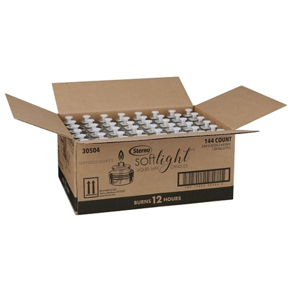 Soft Light - 12 Hour Soft Light Liquid Wax Candle, 144 x 0.89 fl oz Case - DOT product image 3
