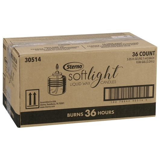 Sterno 36 Hour Soft Light Liquid Wax Candle, 36 x 3.05 fl oz Case - DOT product image 6