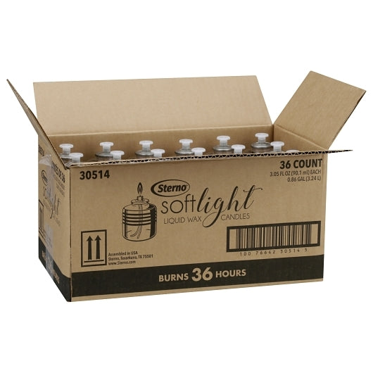 Sterno 36 Hour Soft Light Liquid Wax Candle, 36 x 3.05 fl oz Case - DOT product image 4