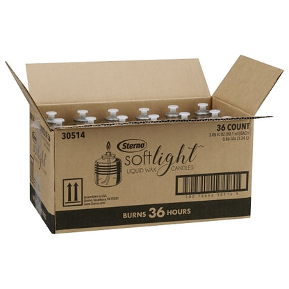 Sterno 36 Hour Soft Light Liquid Wax Candle, 36 x 3.05 fl oz Case - DOT product image 4