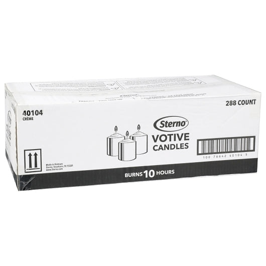 Sterno Candle Lamp 10 Hour Creme Votive Candle, 4 x 72 x 1 ct Case - DOT product image 6