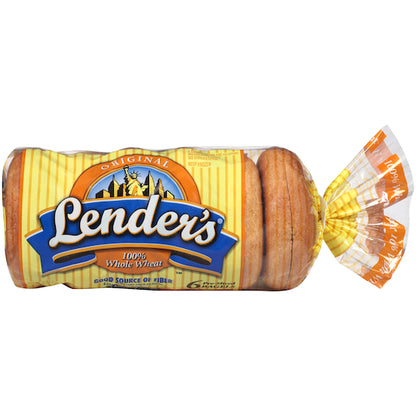 Pinnacle Foods Sliced Original 100% Whole Wheat Bagels, 12 x 6 ct Case - Breads, Rolls & Buns