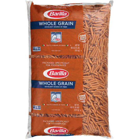 Barilla 100% Whole Grain Penne Bulk, 2 x 160 oz Case - Pantry Ingredients