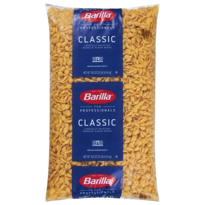 Barilla Medium Shells Bulk Pasta, 2 x 160 oz Case - Pantry Ingredients