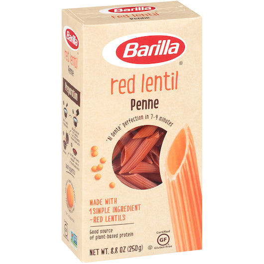 Barilla Vegetarian Non-Gmo Legume Red Lentil Penne Pasta, 10 x 8.8 oz Case - DOT product image 5
