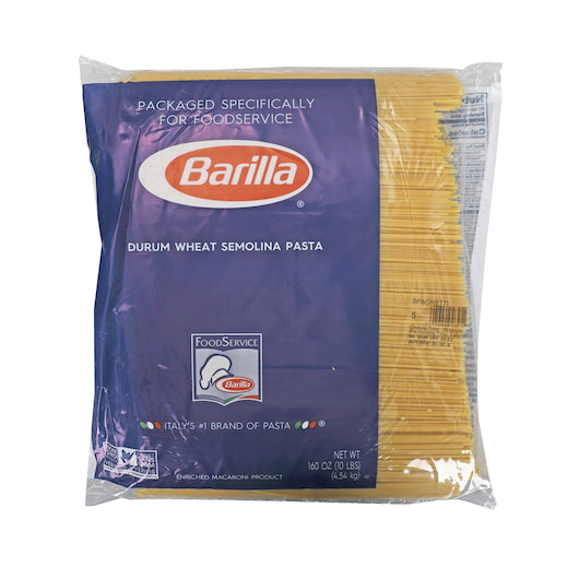 Barilla Spaghetti Pasta Bulk, 2 x 160 oz Case - Pantry Ingredients