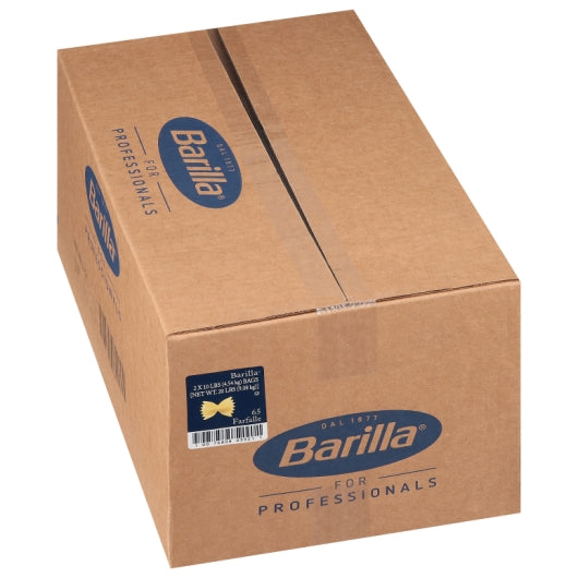 Barilla Farfalle Pasta Bulk, 2 x 160 oz Case - GS1 closed shipping case image