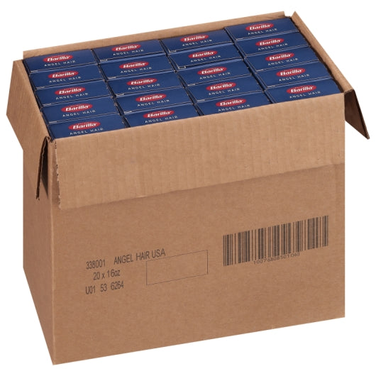 Barilla Angel Hair Capellini Pasta, 20 x 16 oz Case - GS1 open-case image