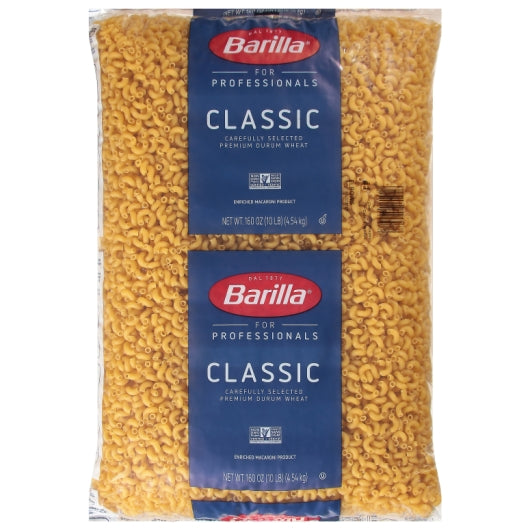 Barilla Kosher Elbows Bulk, 2 x 160 oz Case - Pantry Ingredients