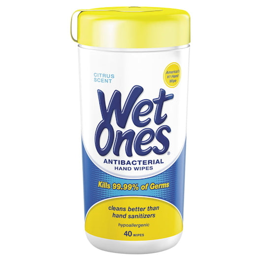 Wet Ones CITRUS ANTIBACTERIAL, 12 x 40 ct Case - Alternate product angle or state