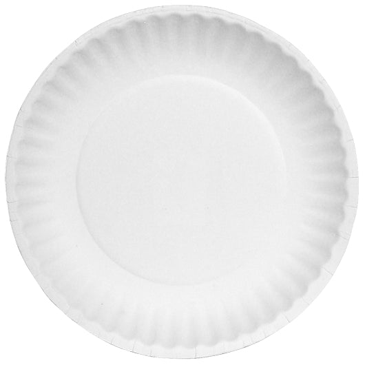 AJM Packaging Corporation 6 Inch White Uncoated Paper Plate, 1 x 1000 ct Case - DOT product image 2