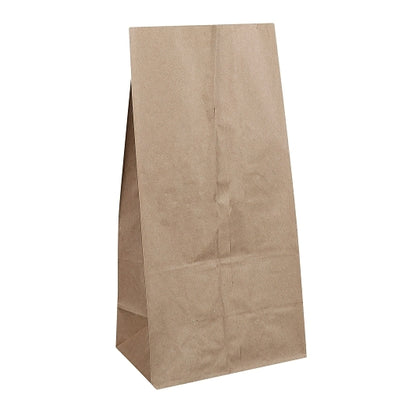 AJM 8# Natural Kraft Bag, 1 x 500 ct Case - Disposables