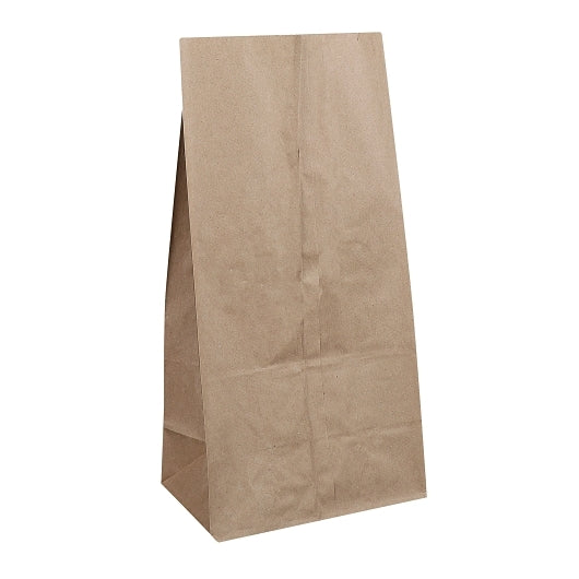 AJM 8# Natural Kraft Bag, 1 x 500 ct Case - Disposables