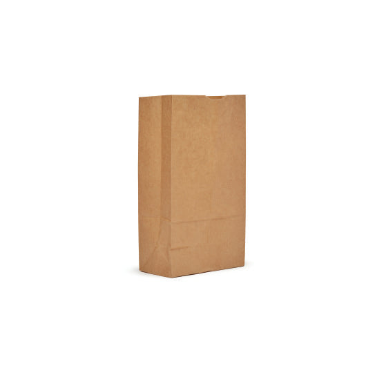 AJM 12# Natural Kraft Bag, 1 x 500 ct Case - Disposables