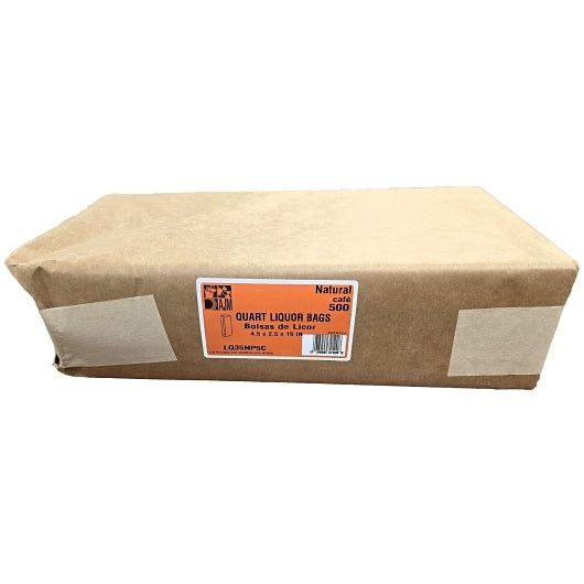 AJM Quart Liquor Narrow Base Kraft Bag, 1 x 500 ct Case - DOT product image 4