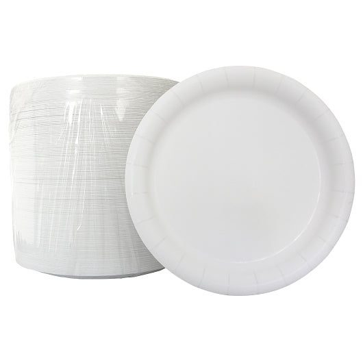 AJM 7 Inch Plates White, 8 x 125 ct Case - Plates Bowls - image 2