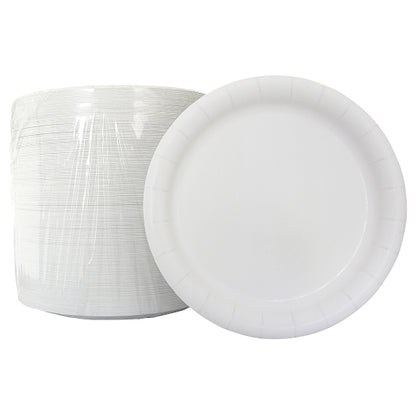 AJM 7 Inch Plates White, 8 x 125 ct Case - Plates Bowls - image 2