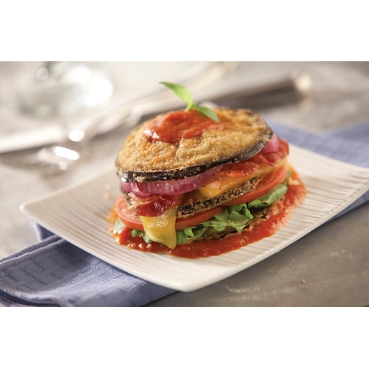 Rosina Food Traditional 3/8" Battered Skin-On Round Eggplant Cutlets, 1 x 10 lb Case - DOT product image 3