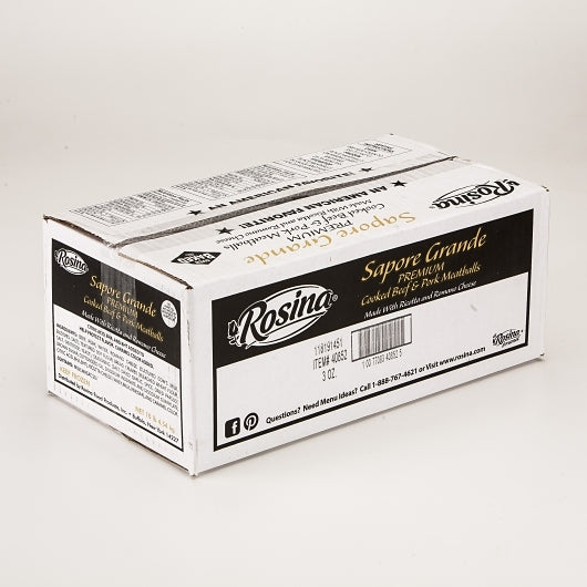 Rosina 3 Oz Premium Beef & Pork Meatball, 2 x 5 lb Case - DOT product image 5