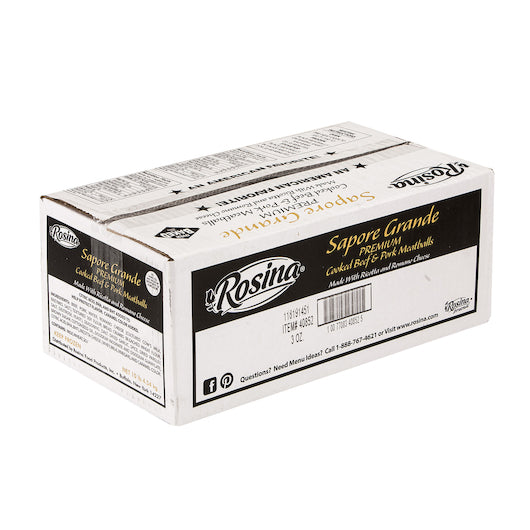 Rosina 3 Oz Premium Beef & Pork Meatball, 2 x 5 lb Case - DOT product image 6