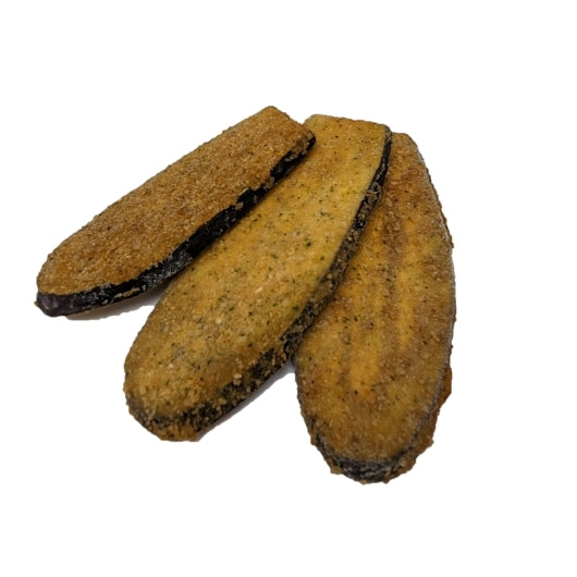 Rosina Food Traditional 3/8" Breaded Skin-On Naples Eggplant Cutlets, 1 x 10 lb Case - Frozen Snacks & Appetizers