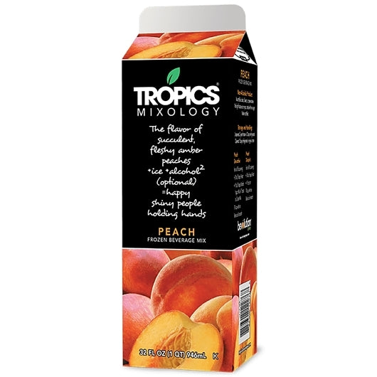 Tropics Mixology Peach Drink Mix, 12 x 32 fl oz Case - Pantry Ingredients