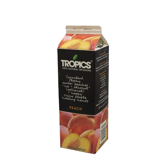 Tropics Peach Drink Mix, 12 x 32 fl oz Case - Alternate product angle or state