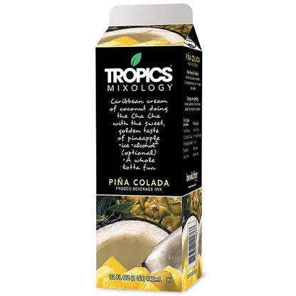 Tropics Mixology Pina Colada Drink Mix, 12 x 32 fl oz Case - Pantry Ingredients