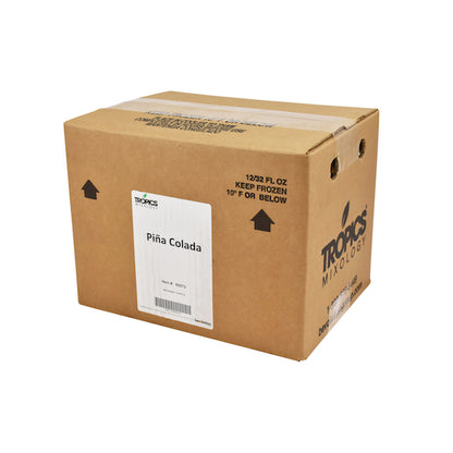 Tropics Pina Colada Drink Mix, 12 x 32 fl oz Case - GS1 closed shipping case image