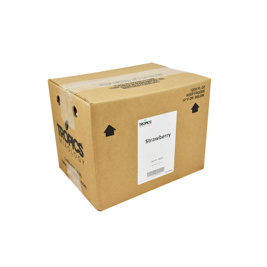 Tropics Strawberry Drink Mix, 12 x 32 fl oz Case - GS1 closed shipping case image
