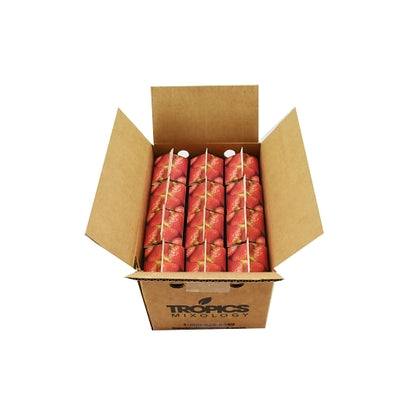 Tropics Strawberry Drink Mix, 12 x 32 fl oz Case - GS1 open-case image