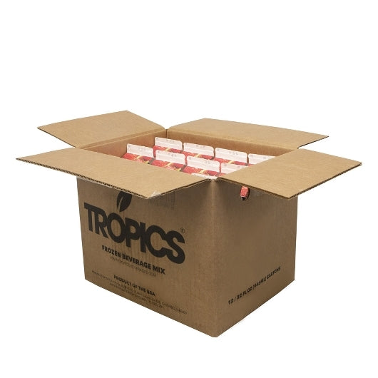 Tropics Strawberry Drink Mix, 12 x 32 fl oz Case - Alternate product angle or state