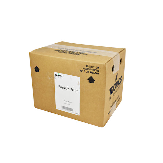 Tropics Passion Fruit Drink Mix, 12 x 32 fl oz Case - GS1 closed shipping case image