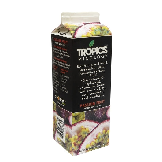 Tropics Passion Fruit Drink Mix, 12 x 32 fl oz Case - Alternate product angle or state