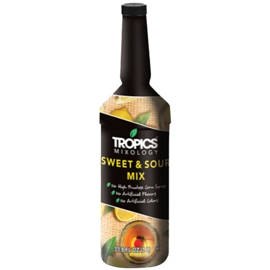 Tropics Mixology Sweet and Sour Cocktail Mixer, 12 x 1 LT Case - Beverages