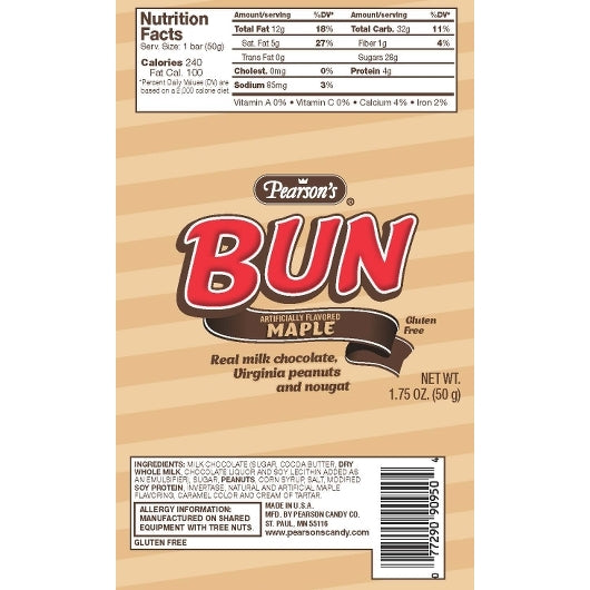 Pearson Maple Cluster Bar Bun Maple, 12 x 24 x 1.75 oz Case - DOT product image 6