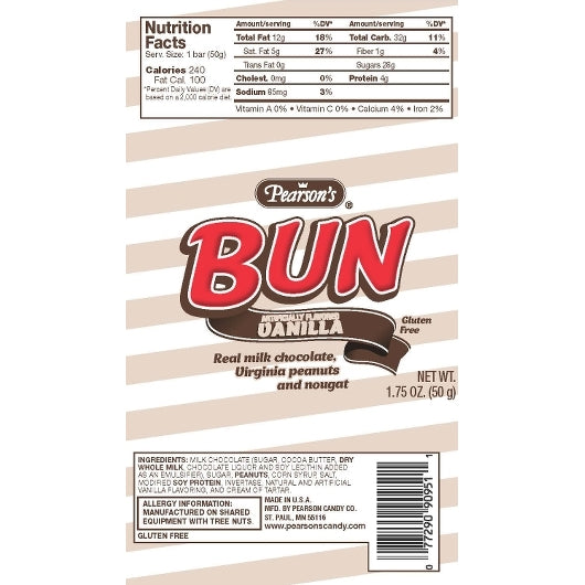 Bun Bar Cluster Bar Bun Vanilla, 12 x 24 x 1.75 oz Case - DOT product image 2