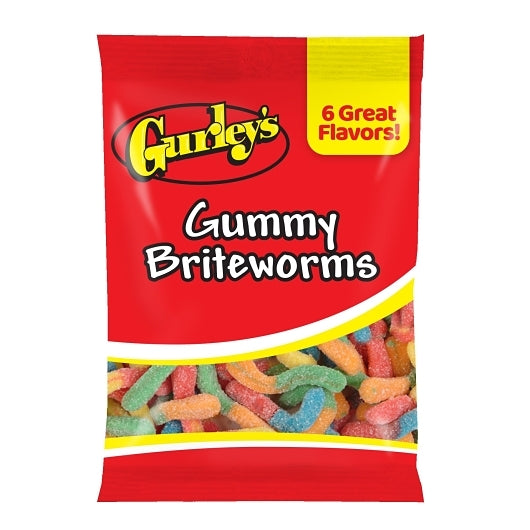Gurley's Neon Worms Gummy Worms, 12 x 4.5 oz Case - Candy & Confections - image 2