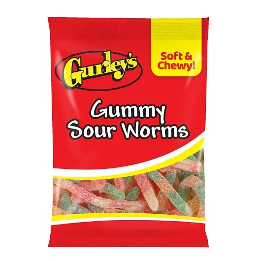 Gurley's Sour Gummy Worms, 12 x 4.5 oz Case - Candy & Confections - image 2