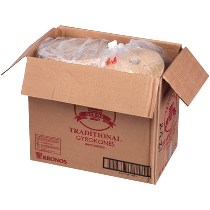 Kronos Uncooked Traditional Gyro Cone, 2 x 20 lb Case - Frozen Meat & Seafood